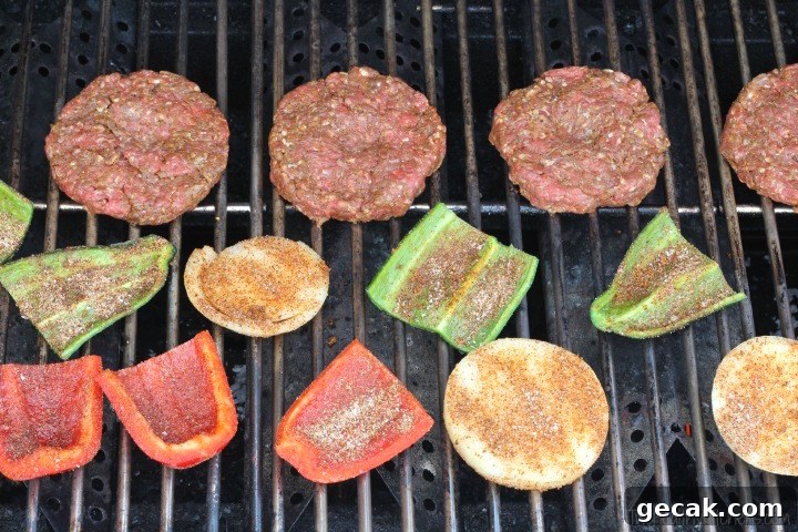 Easy Grilled Fajita Burgers with Guacamole Recipe