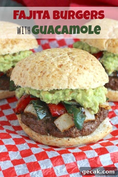 Easy Grilled Fajita Burgers with Guacamole Recipe