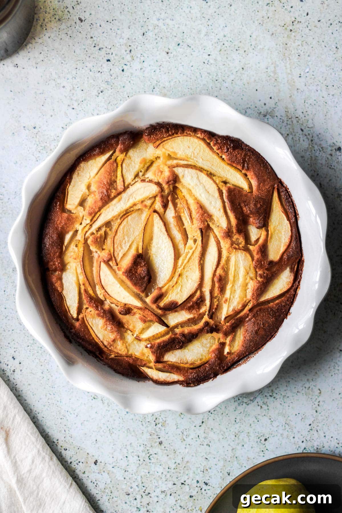 Simple Pear Cobbler Recipe with Cinnamon and Vanilla 4 Pear cobbler step