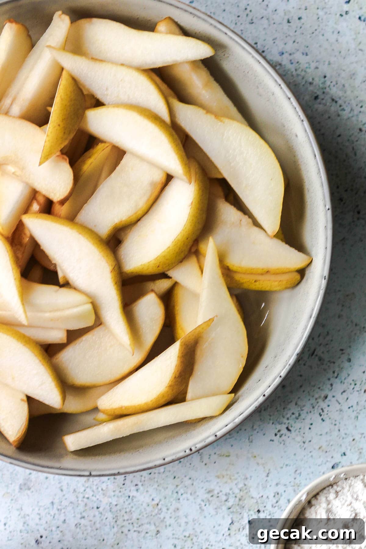 Simple Pear Cobbler Recipe with Cinnamon and Vanilla 5 Preparing pears