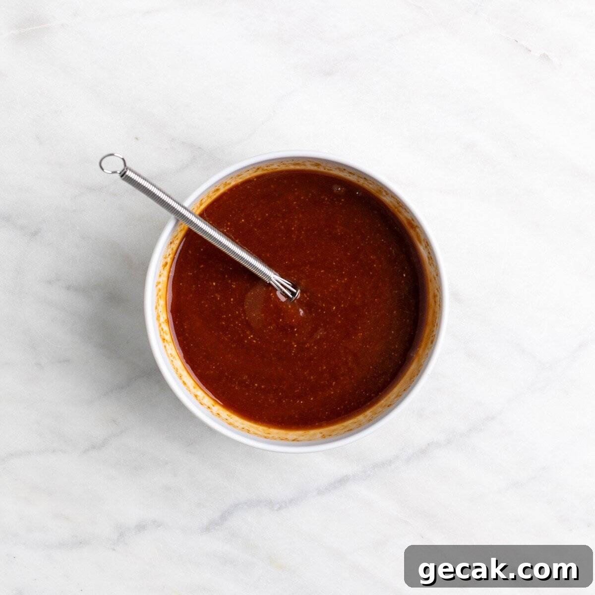 Katsu sauce in a bowl.