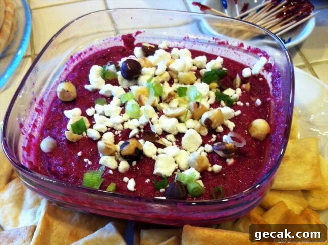 Date Syrup Uses: Delicious Pantry Ideas and Serving Tips 3 Pureed beet dip in a clear glass dish.