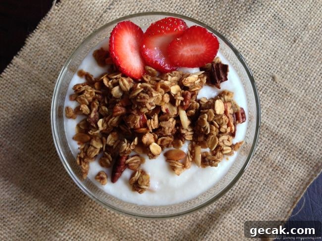 Date Syrup Uses: Delicious Pantry Ideas and Serving Tips 7 Granola with fresh fruit, yogurt and date syrup.
