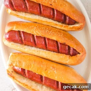 Crispy Air Fryer Hot Dogs: Quick, Juicy, and Ready in Minutes 14 Square-cropped image of hot dogs in toasted buns ready to serve