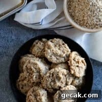 overhead view of oatmeal coconut cookies