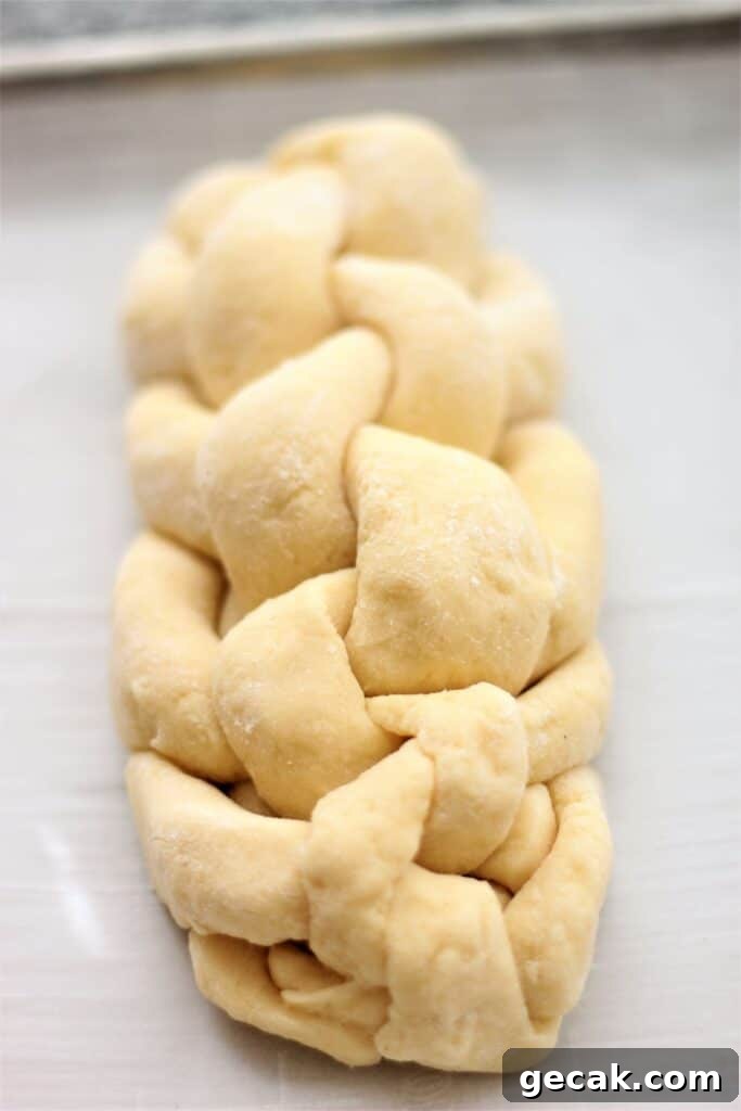 Gluten-Free Challah Recipe: Soft, Braided Loaf for Beginners 4 6 strand braided unbaked gf challah