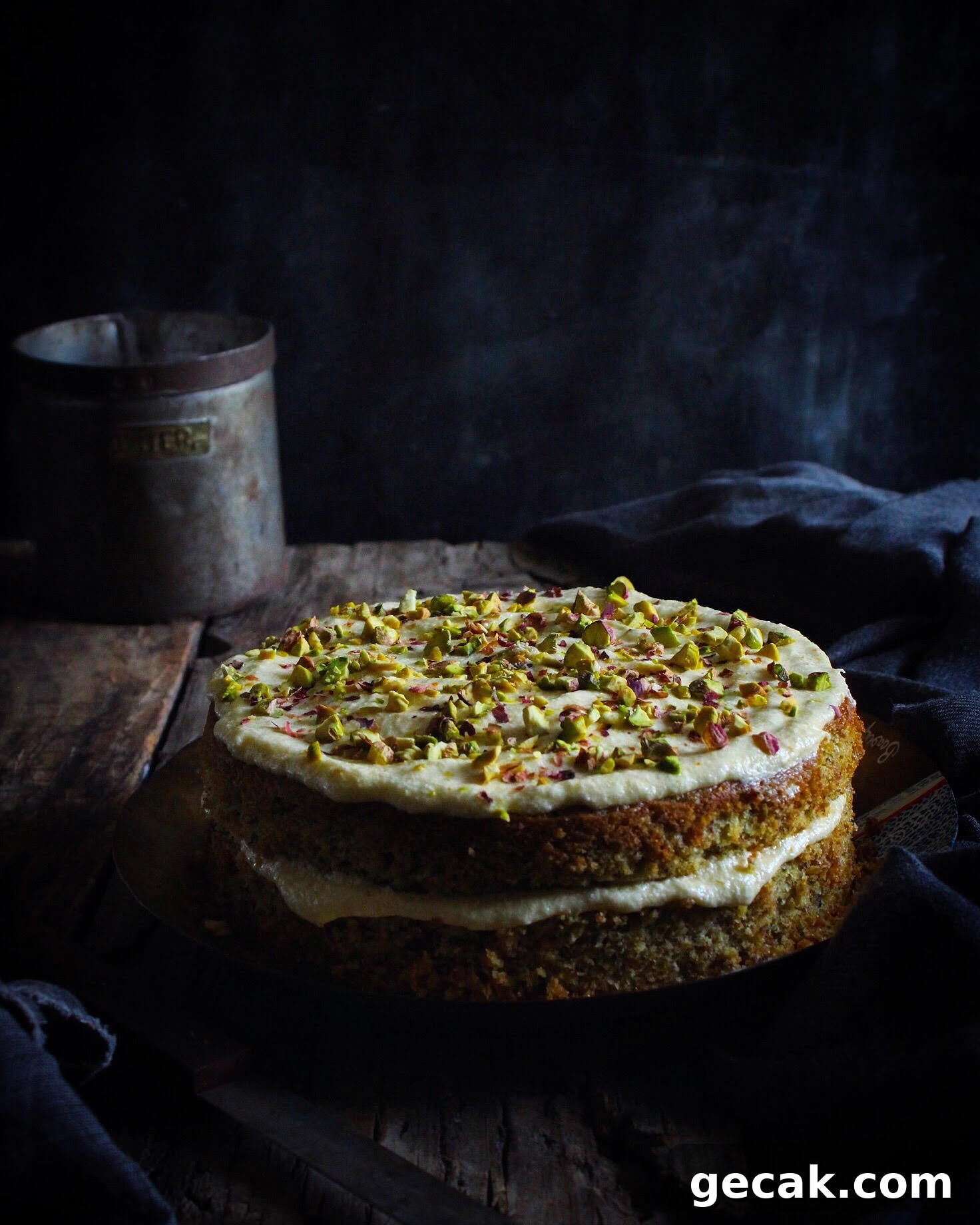 pistachio cardamom cake