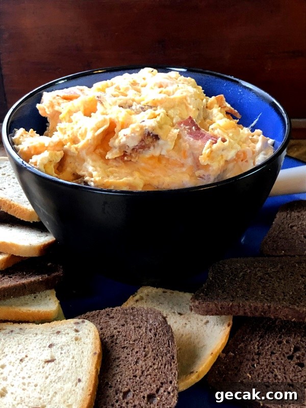 Crockpot Bacon Cheddar Dip from www.ApronFreeCooking.com