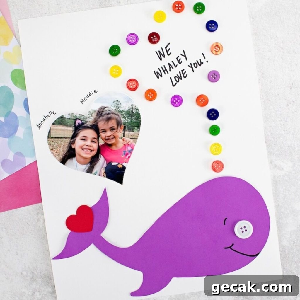 16 Creative Button Craft Ideas for Endless DIY Fun 18 Whale Mother’s Day Card