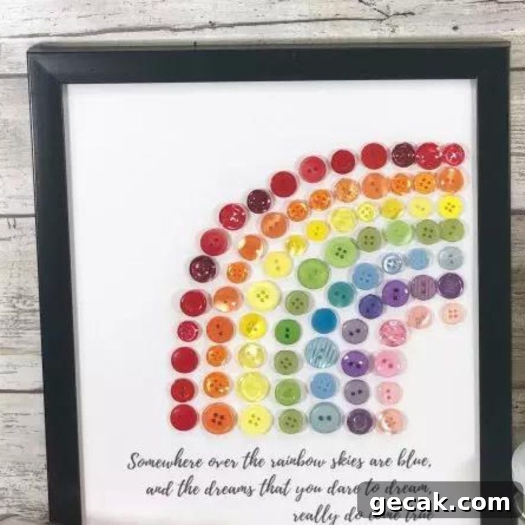 16 Creative Button Craft Ideas for Endless DIY Fun 3 Rainbow Button