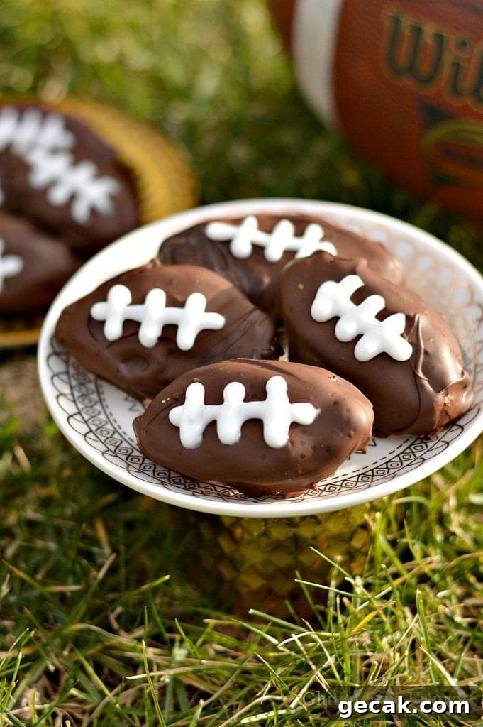 Gluten-free cookie dough footballs on a plate