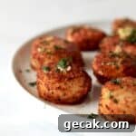 air fried scallops on a plate