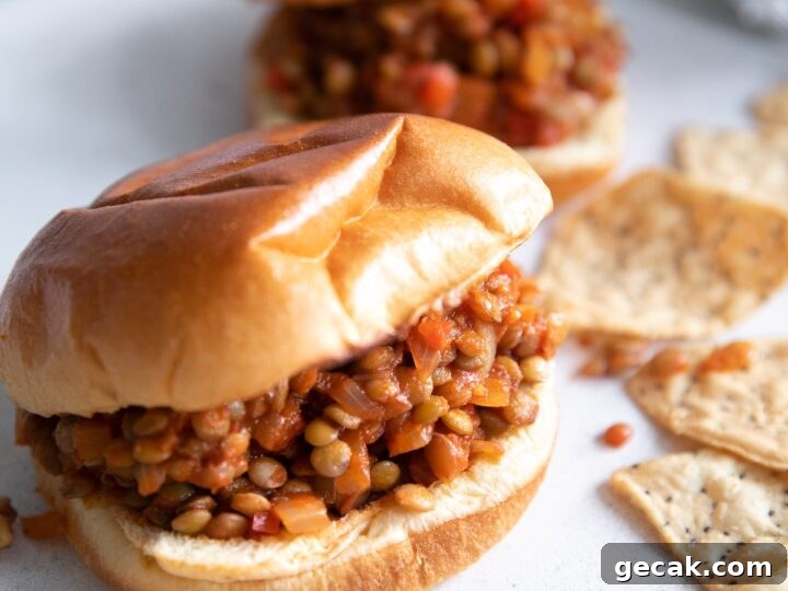 Image for Lentil Sloppy Joes - Vegetarian Sloppy Joe Recipe