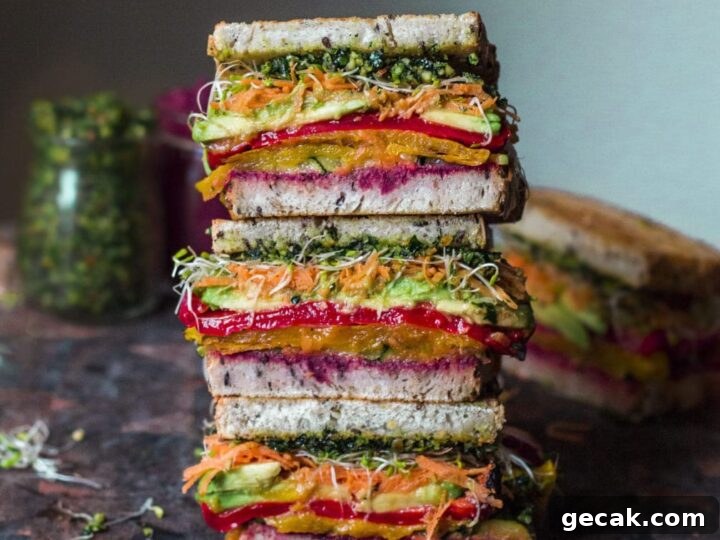 Image for Rainbow roast vegetable sandwich