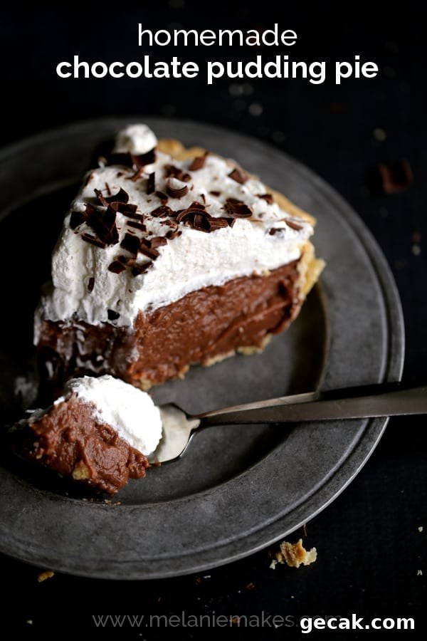 Homemade Chocolate Pudding Pie | Melanie Makes