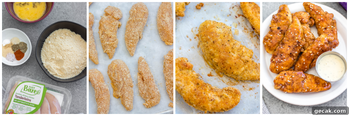 teriyaki chicken tenders cooking process