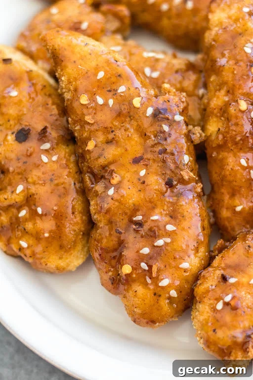 Finished teriyaki chicken tenders