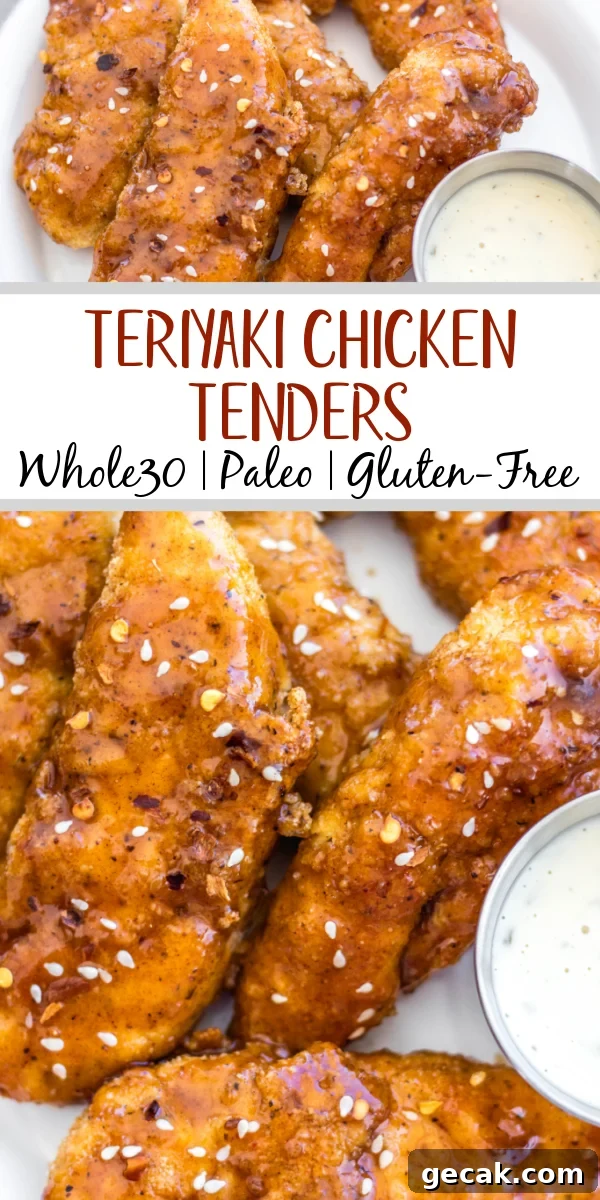 Teriyaki chicken tenders close-up