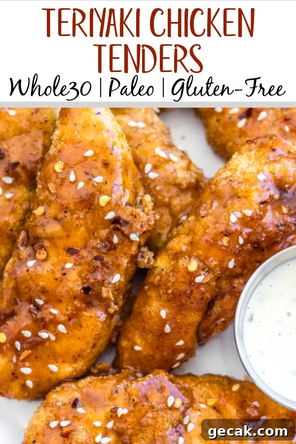Teriyaki chicken tenders served