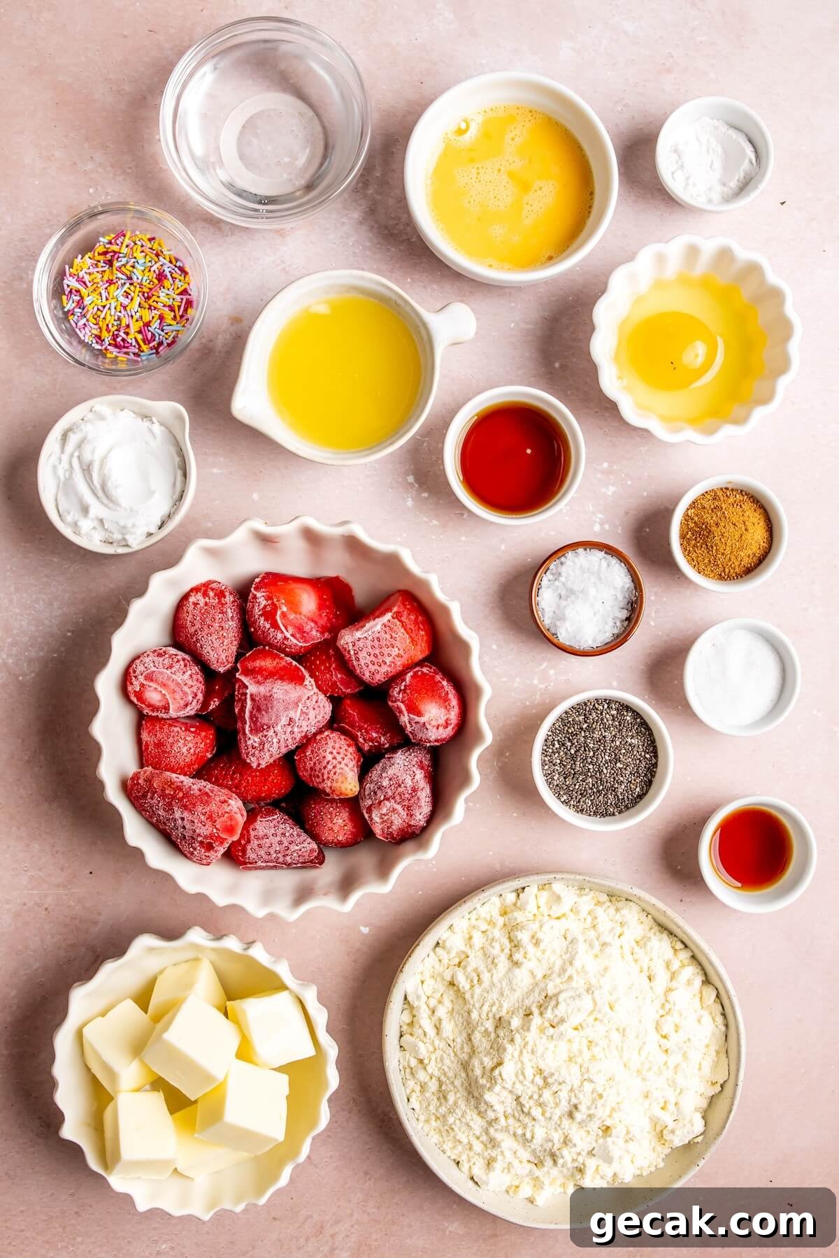 Ingredients for Gluten-Free Strawberry Pop Tarts - Olivia Adriance