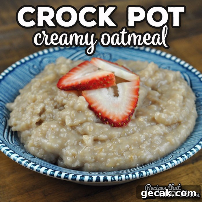 Creamy Steel-Cut Oatmeal in the Crock Pot: Slow-Cooker Recipe 2 Are you looking for a fail-proof way to have a piping hot breakfast ready and waiting for you in the morning when you wake up? This Creamy Crock Pot Oatmeal Recipe is the perfect Steel Cut Oatmeal Recipe and couldn't be easier.