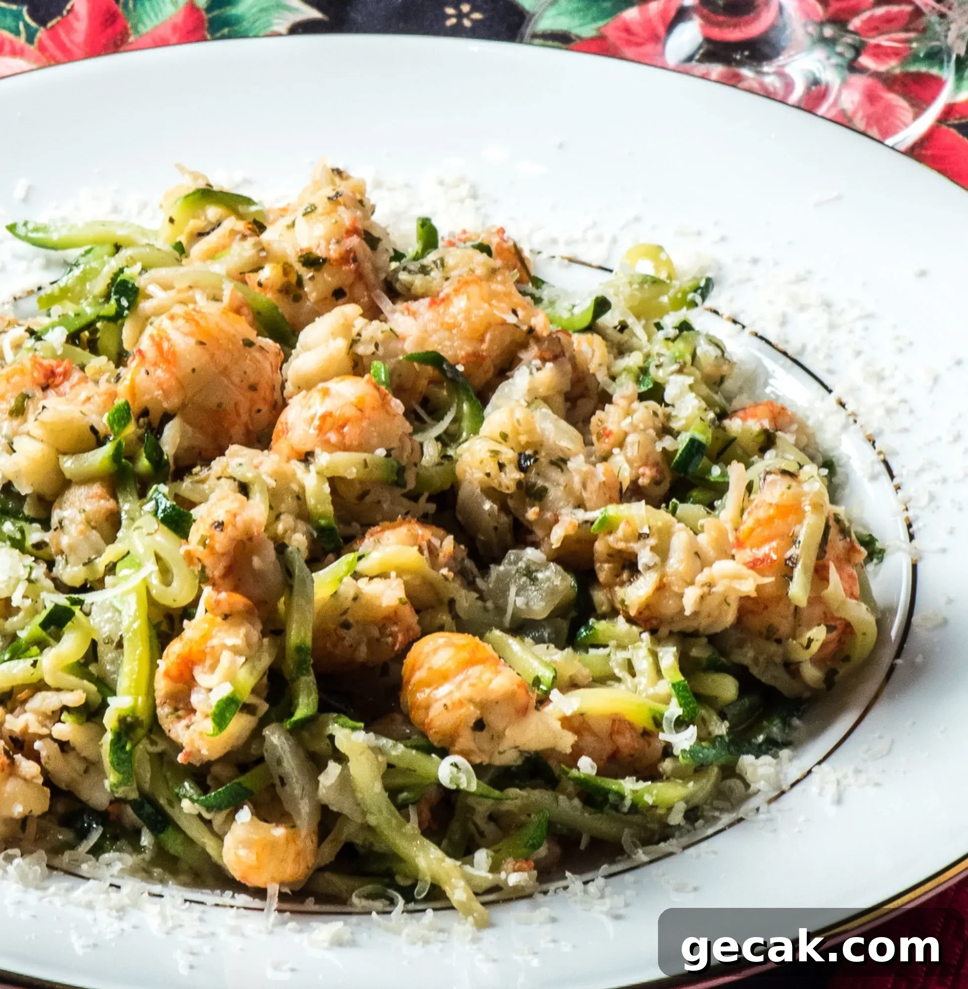 Zucchini Linguine with Langostinos