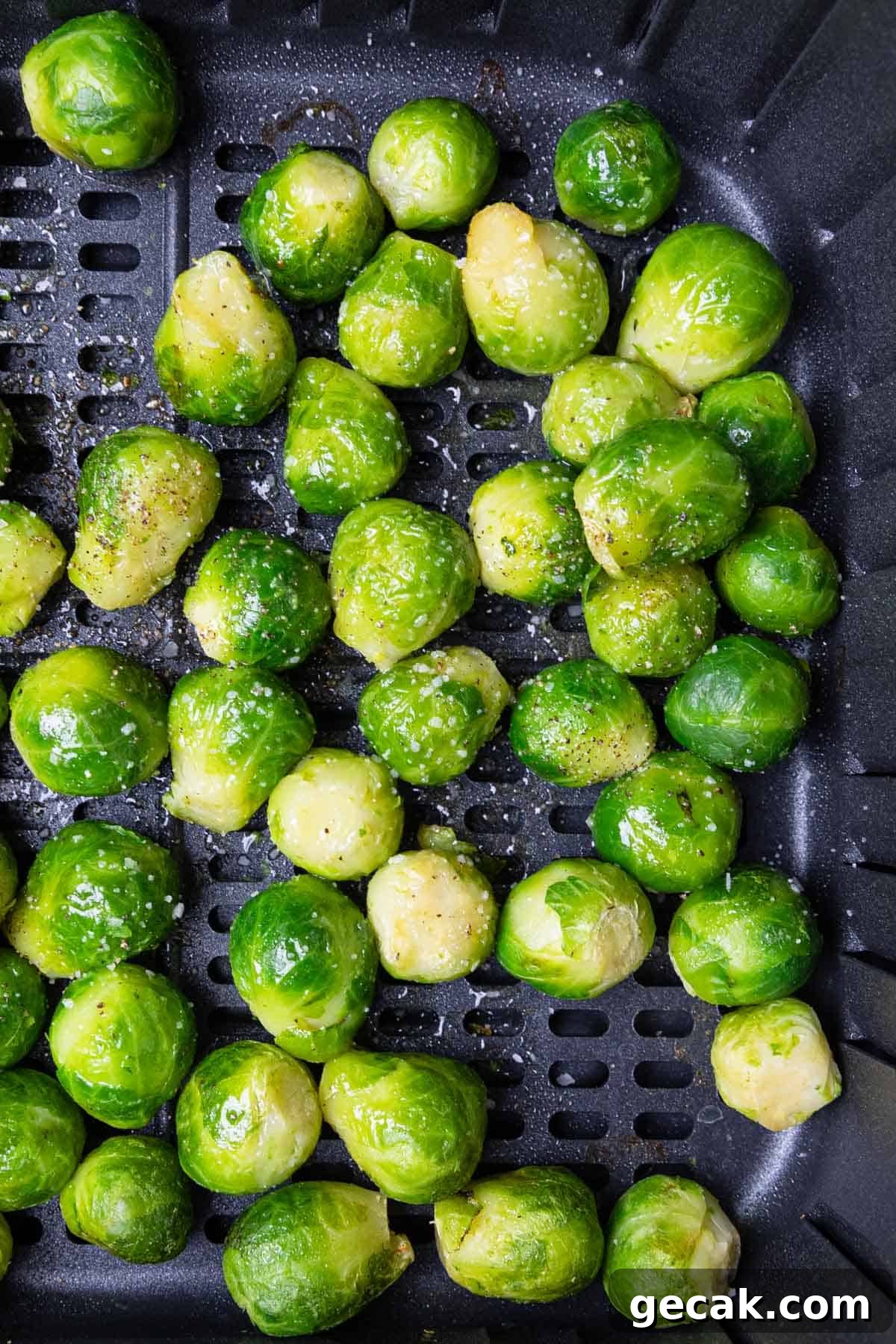Crispy Air Fryer Frozen Brussels Sprouts Recipe 4 cooking brussels sprouts in an air fryer