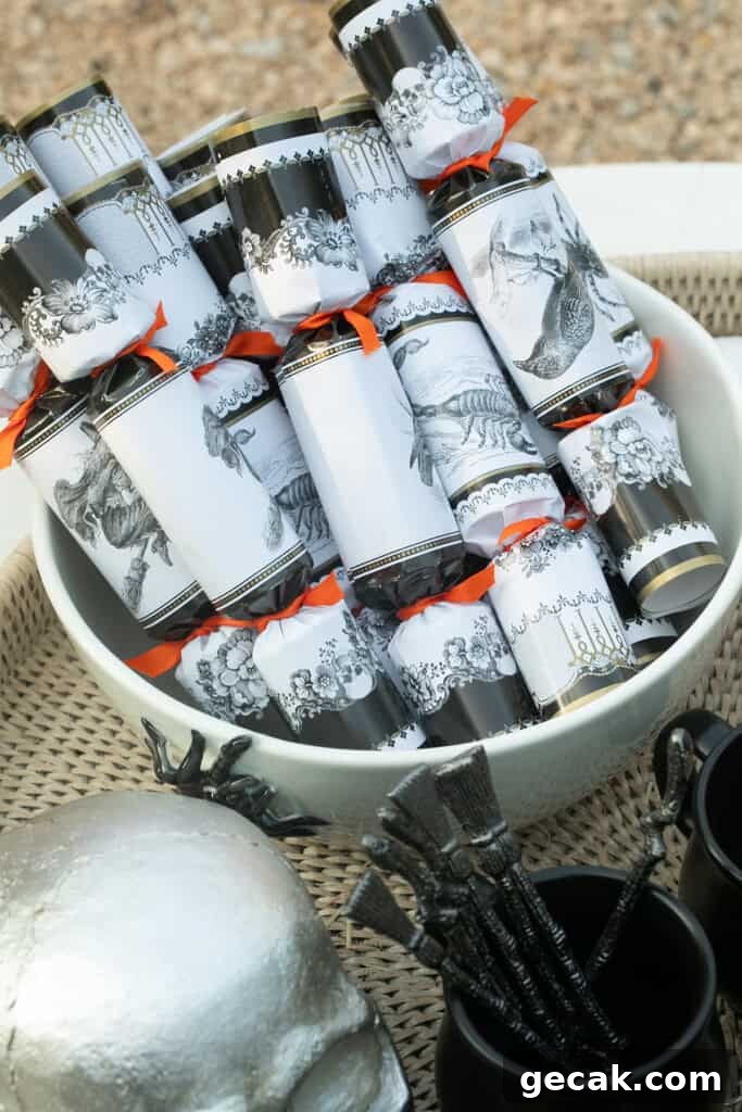 Halloween party poppers in a bowl. 
