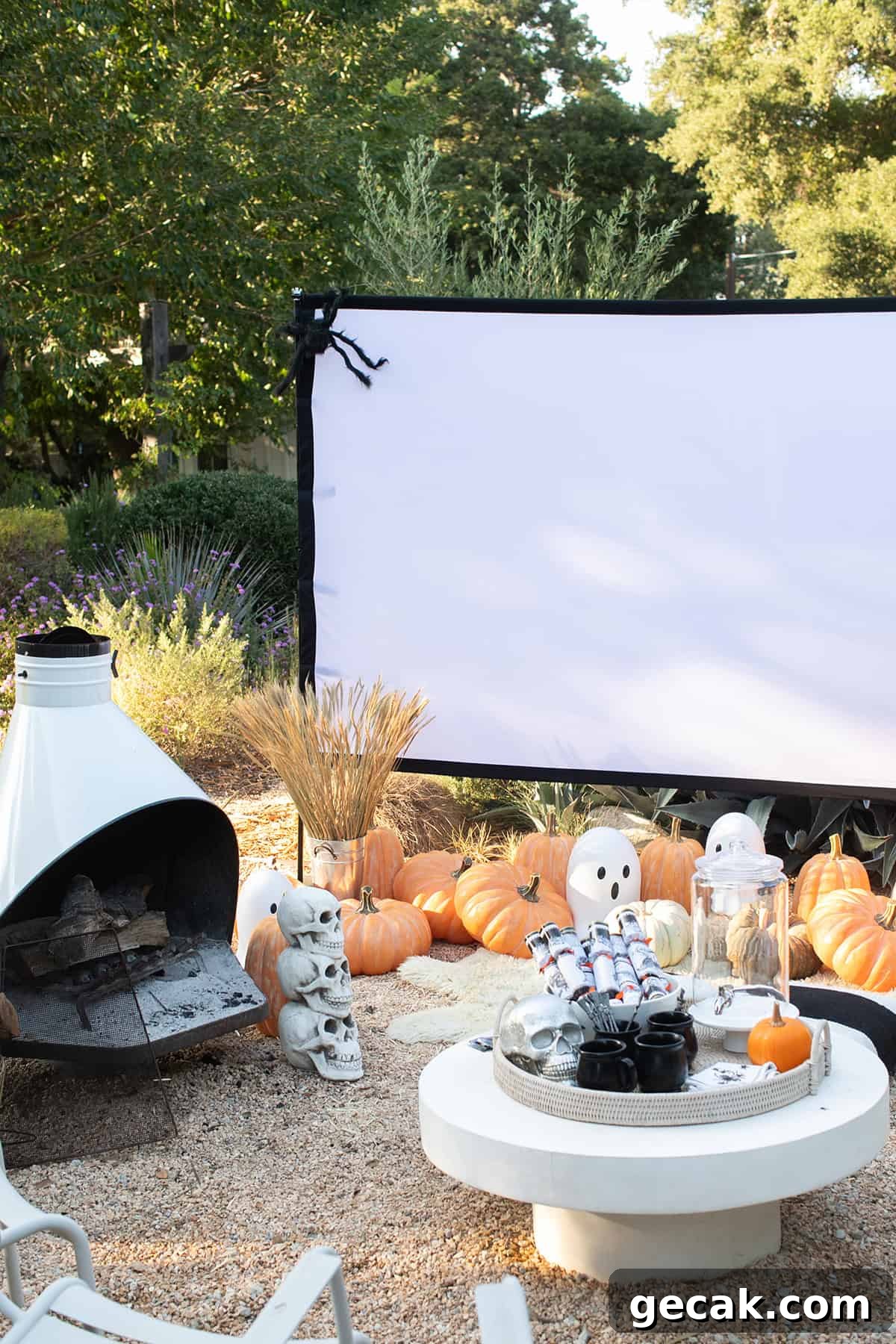 Outdoor Halloween movie night.
